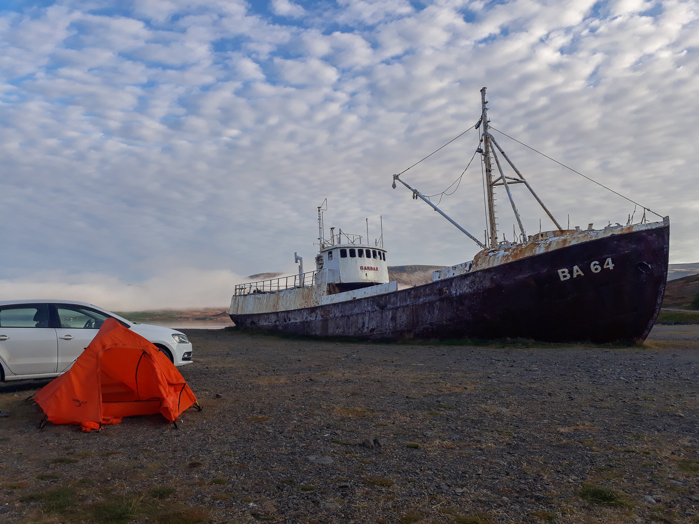 In front of Garðar BA 64